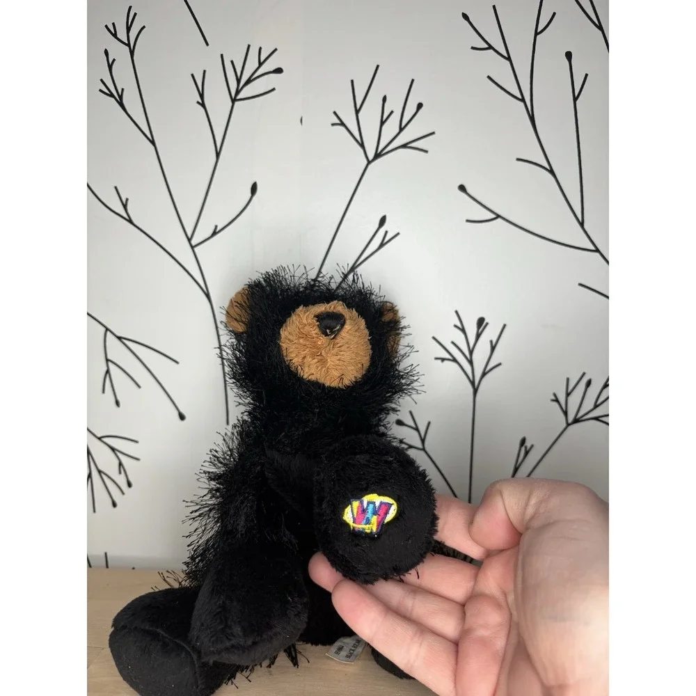 GANZ Webkinz Retired Black Bear Plush Stuffed Animal 2009 HM004